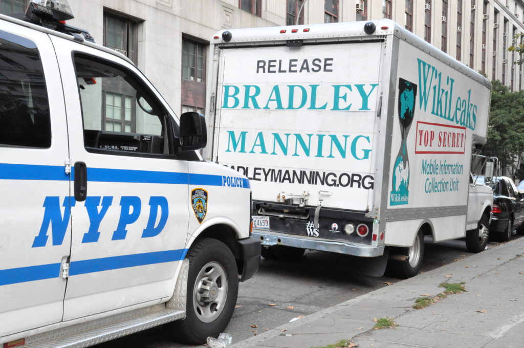 NYPD on the tail of WikiLeaks | Occupy Wall Street | September 16, 2012 - NYC | © Nicole Powers, 2012